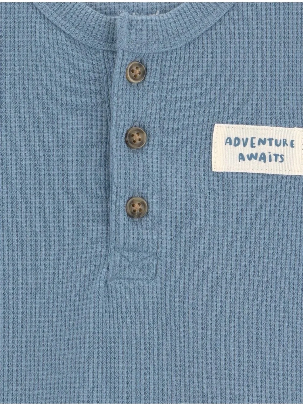 Carter's Child of Mine Baby Boy Solid Blue Romper, Size 24 Months